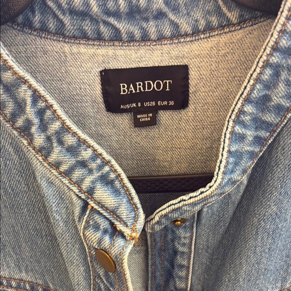 Bardot snap front Belted Denim Dress - Picture 2 of 4